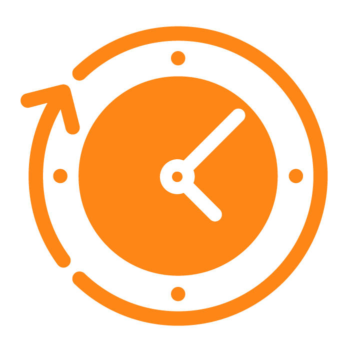 picture of a clock with an arrow