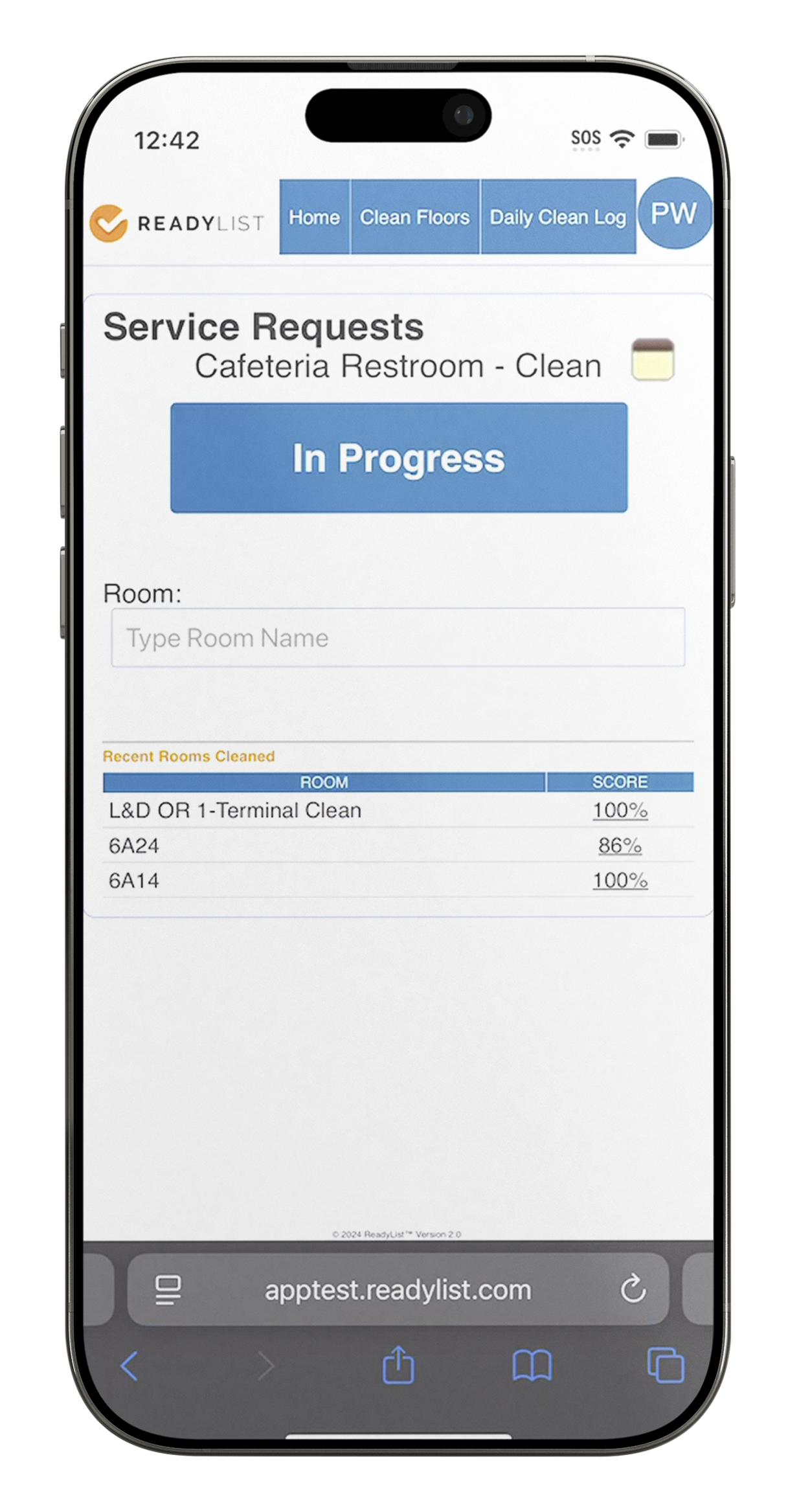two phones displaying the digital checklist